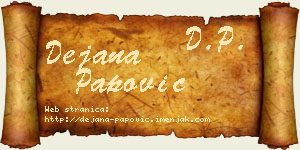 Dejana Papović vizit kartica